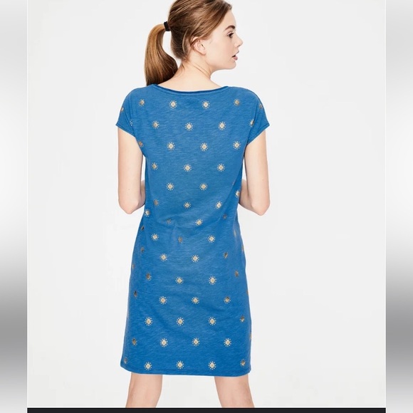 Boden Paulina Jersey Dress in Blue Size 10 - Picture 4 of 13